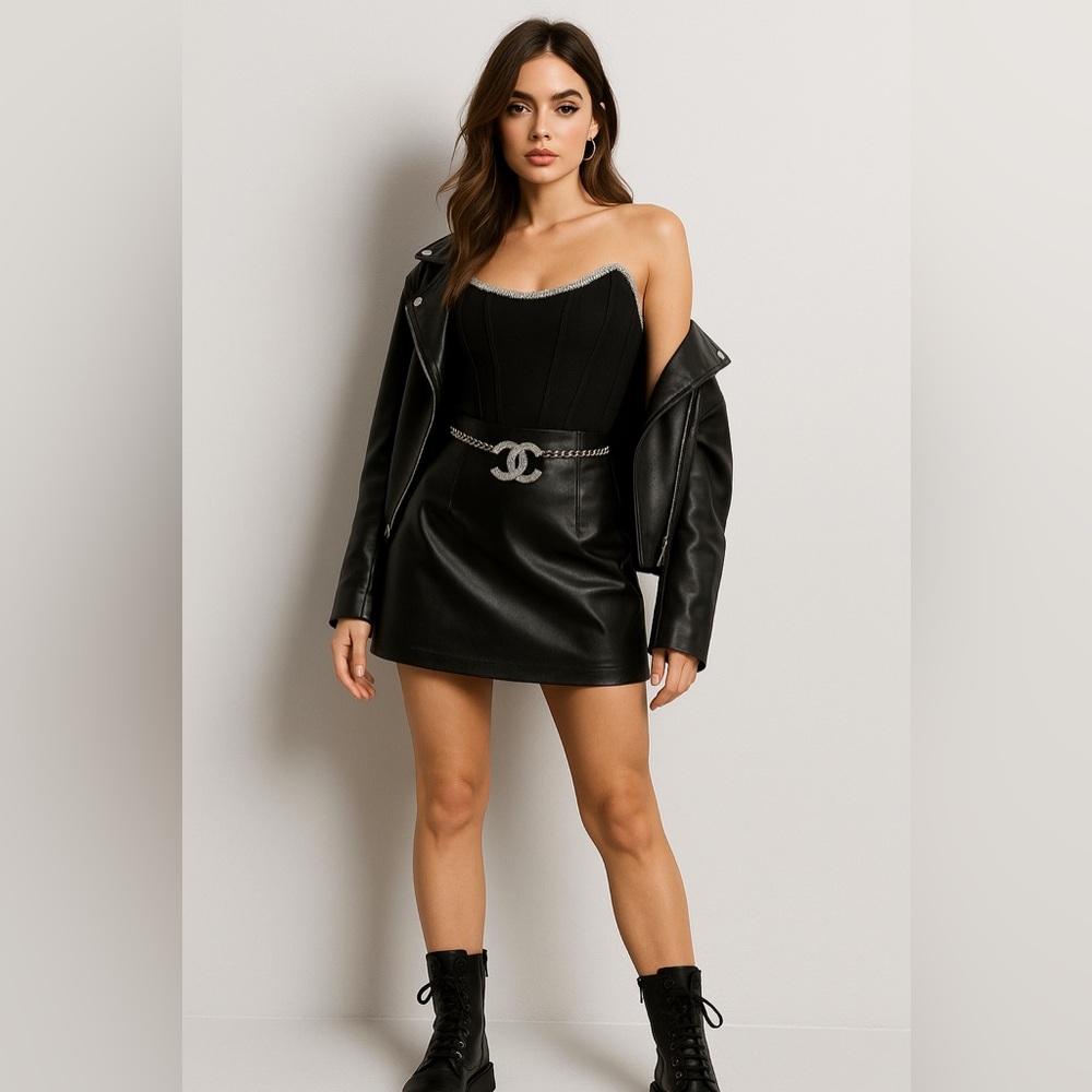 Corset Top | h:ours
Color: Black
Size: XS